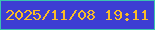 文字の大きさ：3、枠の色：3ac3b0、背景の色：3d3dd3、文字の色：f9bc27 無料ブログパーツのブログ時計