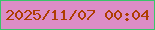 文字の大きさ：3、枠の色：3ac46a、背景の色：dc8dc6、文字の色：ae3d02 無料ブログパーツのブログ時計