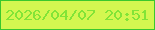 文字の大きさ：1、枠の色：3ac82d、背景の色：d3f750、文字の色：82e437 無料ブログパーツのブログ時計