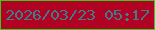 文字の大きさ：1、枠の色：3ac91e、背景の色：b20223、文字の色：407d8b 無料ブログパーツのブログ時計