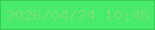 文字の大きさ：3、枠の色：3acb57、背景の色：49eb6b、文字の色：72e372 無料ブログパーツのブログ時計
