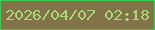 文字の大きさ：5、枠の色：3acc50、背景の色：837348、文字の色：acd579 無料ブログパーツのブログ時計