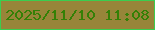 文字の大きさ：5、枠の色：3acd4f、背景の色：978539、文字の色：348006 無料ブログパーツのブログ時計