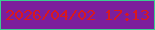 文字の大きさ：3、枠の色：3acd91、背景の色：7c1e9c、文字の色：d9181e 無料ブログパーツのブログ時計