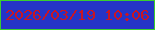 文字の大きさ：4、枠の色：3ace2e、背景の色：2534c7、文字の色：c91524 無料ブログパーツのブログ時計