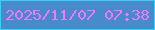 文字の大きさ：5、枠の色：3acefa、背景の色：488bcb、文字の色：f675fe 無料ブログパーツのブログ時計