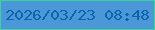 文字の大きさ：4、枠の色：3ad596、背景の色：4c97d7、文字の色：0c64ac 無料ブログパーツのブログ時計