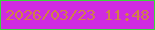 文字の大きさ：3、枠の色：3ad73c、背景の色：cf2be0、文字の色：d08147 無料ブログパーツのブログ時計
