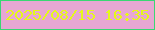 文字の大きさ：4、枠の色：3ad773、背景の色：e7a7d3、文字の色：e5f919 無料ブログパーツのブログ時計
