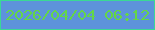文字の大きさ：2、枠の色：3ad995、背景の色：5d93db、文字の色：64d648 無料ブログパーツのブログ時計