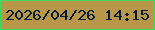 文字の大きさ：2、枠の色：3ada5a、背景の色：b89748、文字の色：041c38 無料ブログパーツのブログ時計