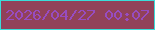 文字の大きさ：3、枠の色：3adcd9、背景の色：914159、文字の色：974cc1 無料ブログパーツのブログ時計