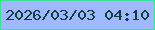 文字の大きさ：5、枠の色：3adf99、背景の色：9dbafe、文字の色：163b41 無料ブログパーツのブログ時計
