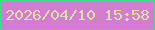 文字の大きさ：3、枠の色：3ae085、背景の色：d37cd0、文字の色：d7e2aa 無料ブログパーツのブログ時計
