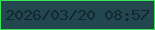 文字の大きさ：2、枠の色：3ae258、背景の色：22474e、文字の色：122631 無料ブログパーツのブログ時計