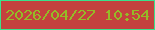 文字の大きさ：4、枠の色：3ae28b、背景の色：c4423e、文字の色：94bb27 無料ブログパーツのブログ時計