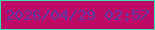 文字の大きさ：4、枠の色：3ae2af、背景の色：bc0a66、文字の色：603ba8 無料ブログパーツのブログ時計