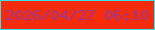 文字の大きさ：5、枠の色：3ae2ee、背景の色：f42c0c、文字の色：9e368d 無料ブログパーツのブログ時計