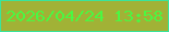 文字の大きさ：4、枠の色：3ae49b、背景の色：a1b236、文字の色：4bf742 無料ブログパーツのブログ時計