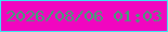 文字の大きさ：1、枠の色：3ae8f3、背景の色：f106c0、文字の色：40a176 無料ブログパーツのブログ時計