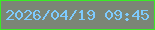 文字の大きさ：1、枠の色：3aea26、背景の色：7b8576、文字の色：7ecbff 無料ブログパーツのブログ時計