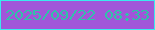 文字の大きさ：2、枠の色：3aeaee、背景の色：a156d9、文字の色：30c2a9 無料ブログパーツのブログ時計