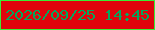 文字の大きさ：3、枠の色：3aed35、背景の色：e0040c、文字の色：01a75d 無料ブログパーツのブログ時計