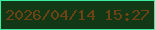 文字の大きさ：5、枠の色：3aeea2、背景の色：123815、文字の色：6d4316 無料ブログパーツのブログ時計