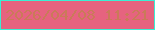 文字の大きさ：3、枠の色：3aefd4、背景の色：e6637f、文字の色：ca7a59 無料ブログパーツのブログ時計