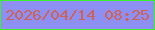 文字の大きさ：4、枠の色：3af12d、背景の色：8d90f2、文字の色：cd6358 無料ブログパーツのブログ時計