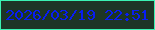 文字の大きさ：4、枠の色：3af2b3、背景の色：1d3526、文字の色：081df4 無料ブログパーツのブログ時計