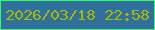 文字の大きさ：5、枠の色：3af572、背景の色：2f719c、文字の色：a7b805 無料ブログパーツのブログ時計
