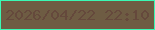 文字の大きさ：4、枠の色：3af8b4、背景の色：6e5c43、文字の色：65493c 無料ブログパーツのブログ時計