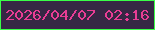 文字の大きさ：1、枠の色：3afd48、背景の色：362744、文字の色：e93d95 無料ブログパーツのブログ時計