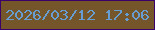 文字の大きさ：3、枠の色：3b0069、背景の色：75552a、文字の色：669ed4 無料ブログパーツのブログ時計