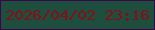 文字の大きさ：1、枠の色：3b054a、背景の色：1e4e3d、文字の色：860e1a 無料ブログパーツのブログ時計