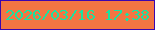 文字の大きさ：1、枠の色：3b06af、背景の色：f37543、文字の色：19e3a1 無料ブログパーツのブログ時計