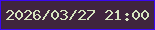 文字の大きさ：1、枠の色：3b08f2、背景の色：40253e、文字の色：d6e5bf 無料ブログパーツのブログ時計