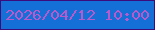 文字の大きさ：2、枠の色：3b0c7c、背景の色：146fd6、文字の色：b85acc 無料ブログパーツのブログ時計