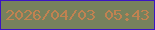 文字の大きさ：3、枠の色：3b14c4、背景の色：77815d、文字の色：c18251 無料ブログパーツのブログ時計