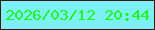 文字の大きさ：3、枠の色：3b150e、背景の色：7bf0f8、文字の色：1ff617 無料ブログパーツのブログ時計
