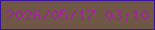 文字の大きさ：4、枠の色：3b169a、背景の色：6e5745、文字の色：9e2994 無料ブログパーツのブログ時計