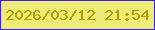 文字の大きさ：1、枠の色：3b1ded、背景の色：edec74、文字の色：b29d00 無料ブログパーツのブログ時計