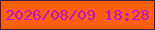 文字の大きさ：2、枠の色：3b1e37、背景の色：f65f03、文字の色：c613d0 無料ブログパーツのブログ時計