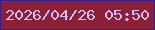 文字の大きさ：2、枠の色：3b1f84、背景の色：8b2139、文字の色：d3bff3 無料ブログパーツのブログ時計