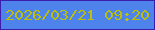 文字の大きさ：4、枠の色：3b1fab、背景の色：4e83eb、文字の色：bcbf09 無料ブログパーツのブログ時計