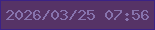 文字の大きさ：4、枠の色：3b2286、背景の色：563366、文字の色：8773ad 無料ブログパーツのブログ時計