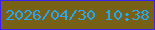 文字の大きさ：4、枠の色：3b24ed、背景の色：776116、文字の色：2ba5ef 無料ブログパーツのブログ時計