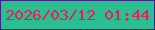 文字の大きさ：5、枠の色：3b2585、背景の色：2abe91、文字の色：e31d60 無料ブログパーツのブログ時計