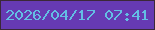 文字の大きさ：2、枠の色：3b2838、背景の色：663ab3、文字の色：63bee4 無料ブログパーツのブログ時計